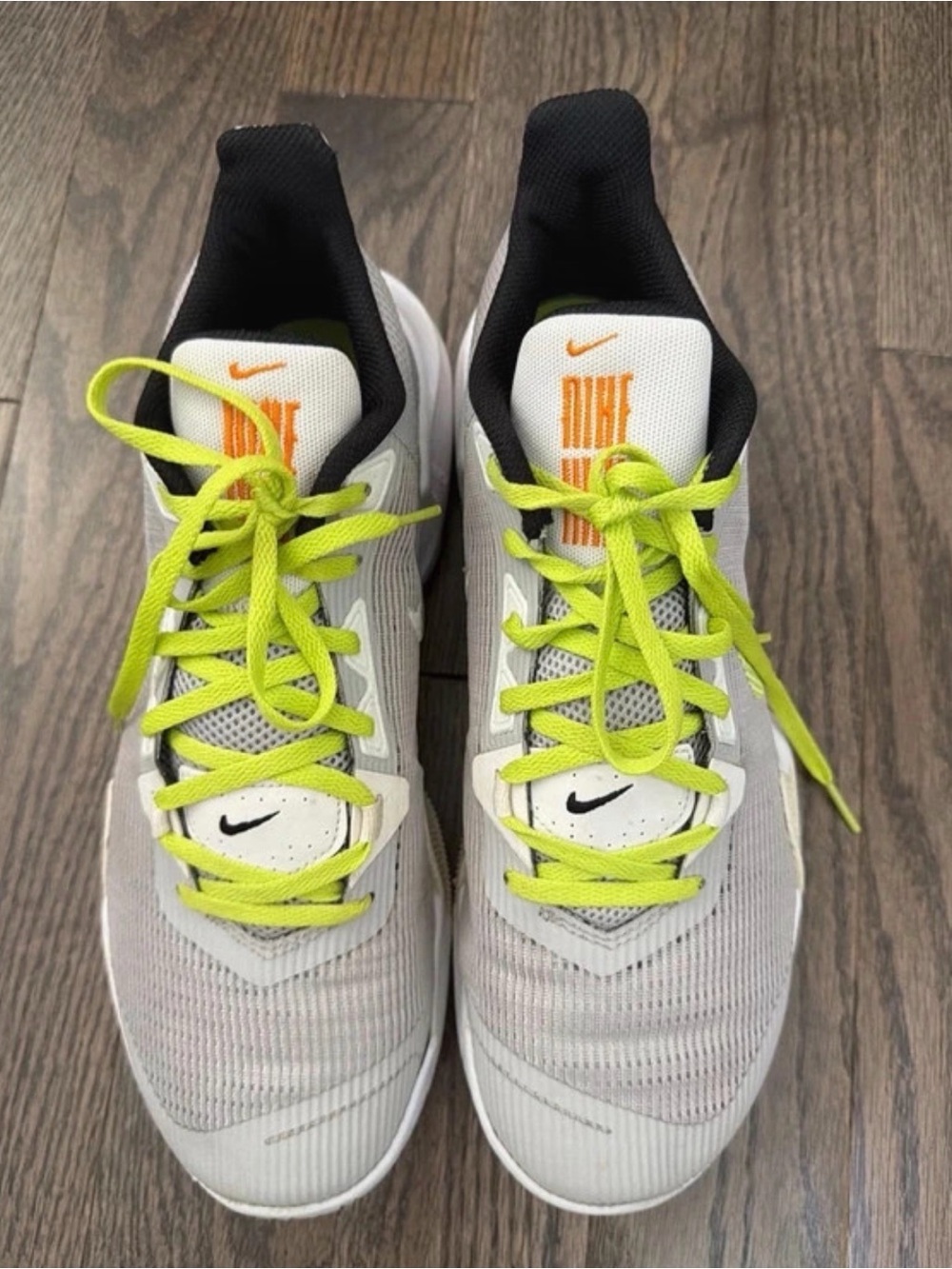 Nike Kids Gray & Neon Yellow Lace-Up Sneakers